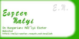 eszter malyi business card